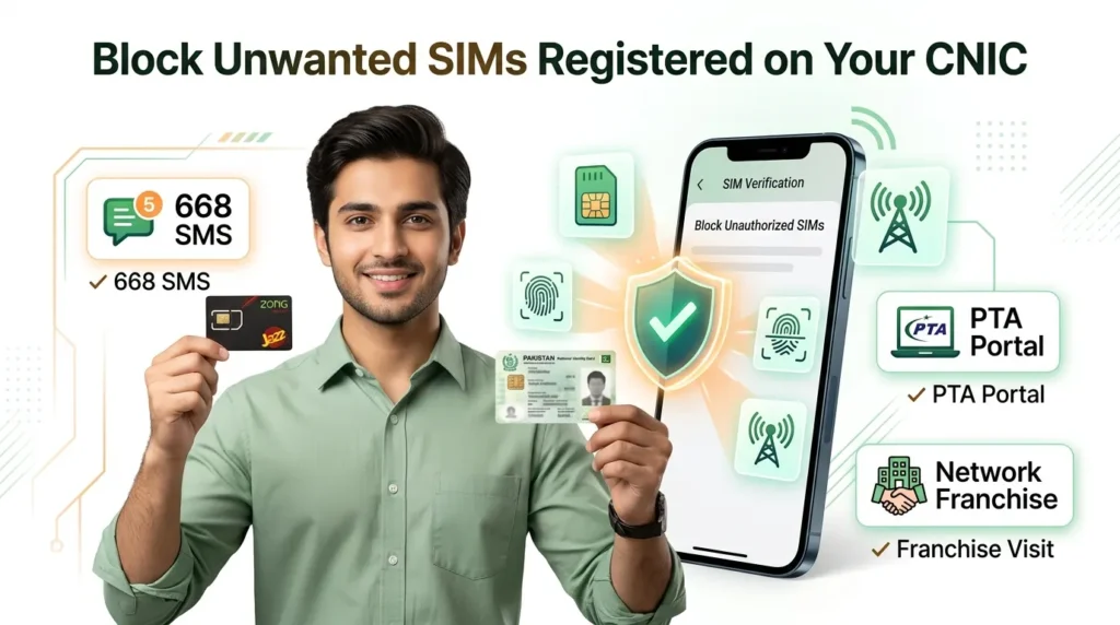 Block Unwanted SIMs Registered on Your CNIC